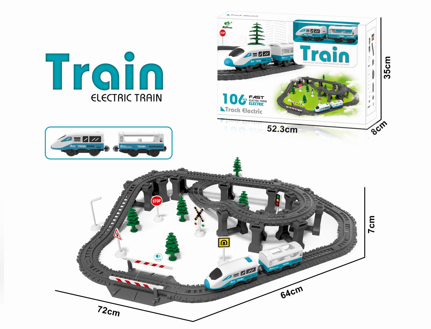 B/O RAILWAY TRAIN 106PCS
