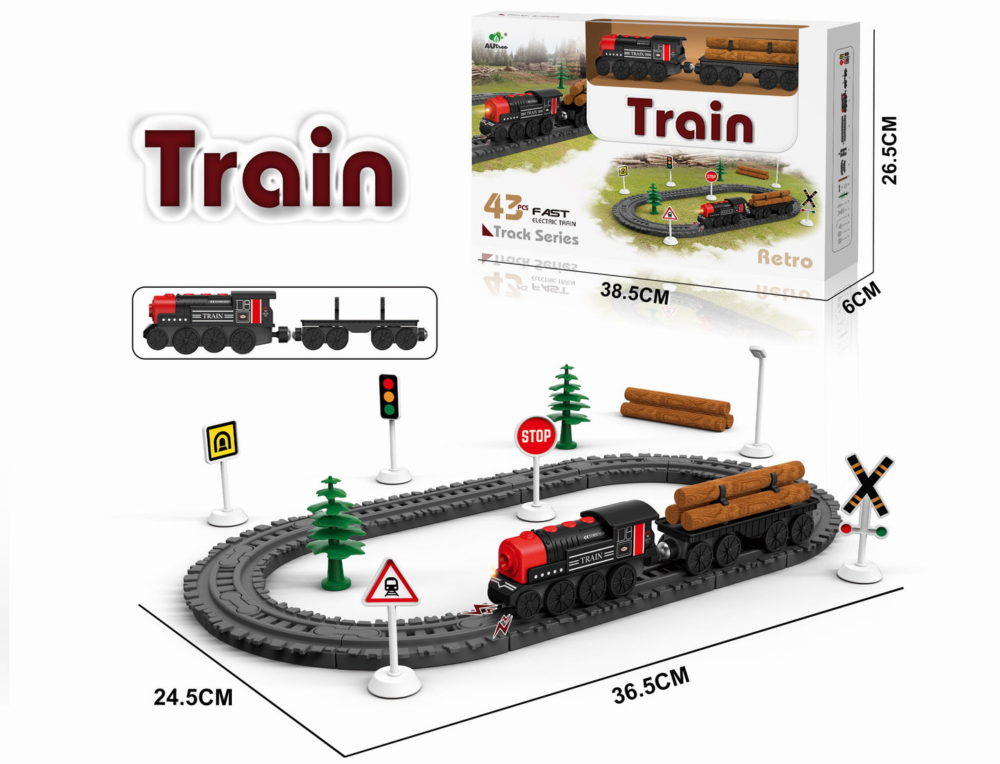 B/O RAILWAY TRAIN 43PCS