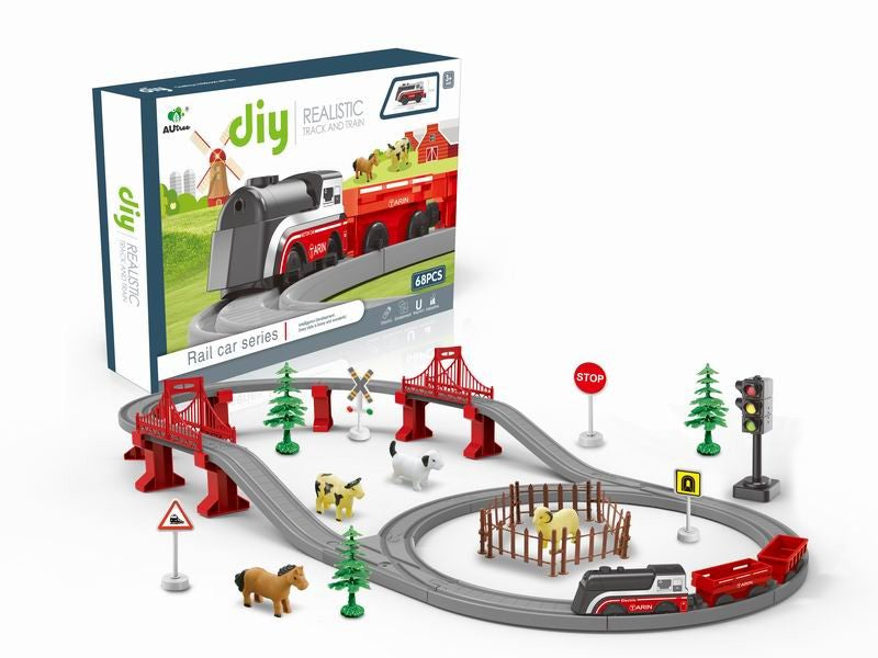 B/O RAILWAY TRAIN 68PCS