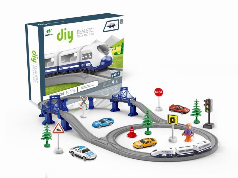 B/O RAILWAY TRAIN 64PCS