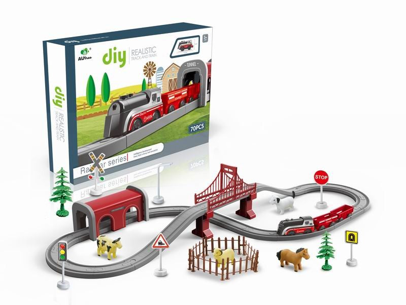 B/O RAILWAY TRAIN 70PCS