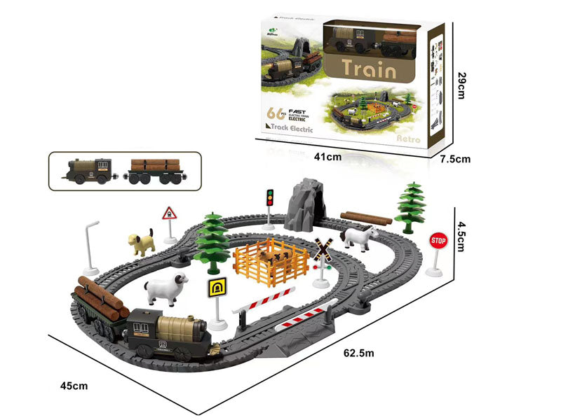B/O RAILWAY TRAIN 66PCS