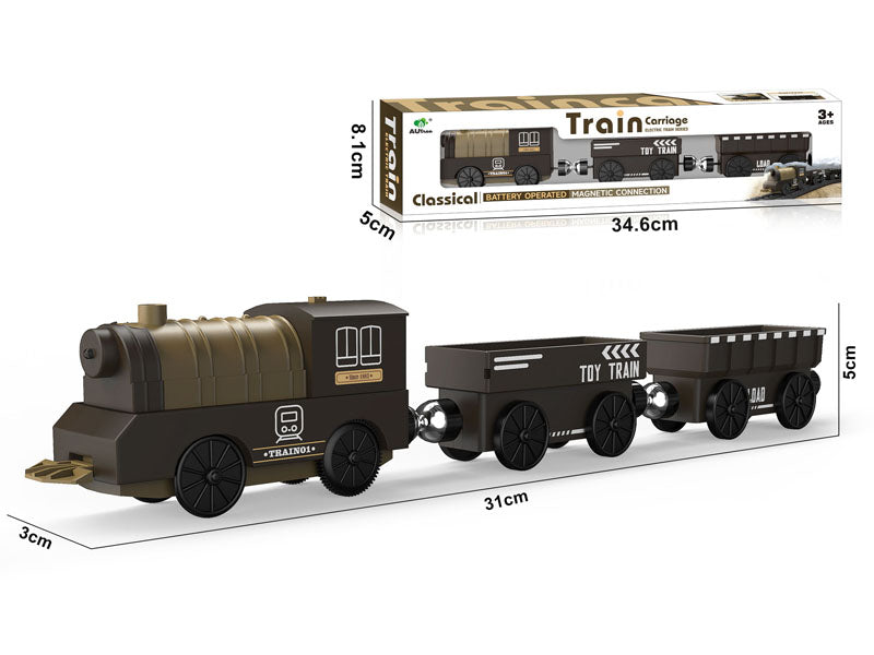 B/O TRAIN WITH LIGHT+F/W CARRIAGE+F/W CARRIAGE