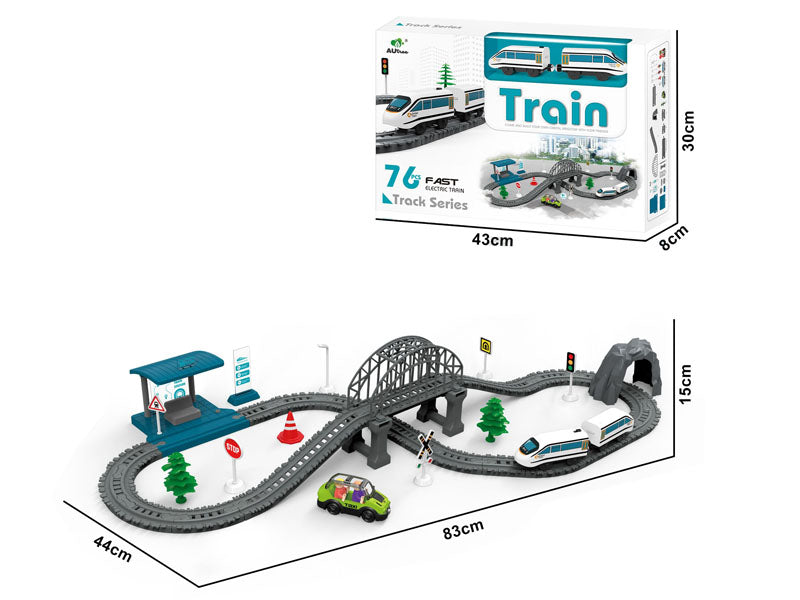 B/O RAILWAY TRAIN 76PCS